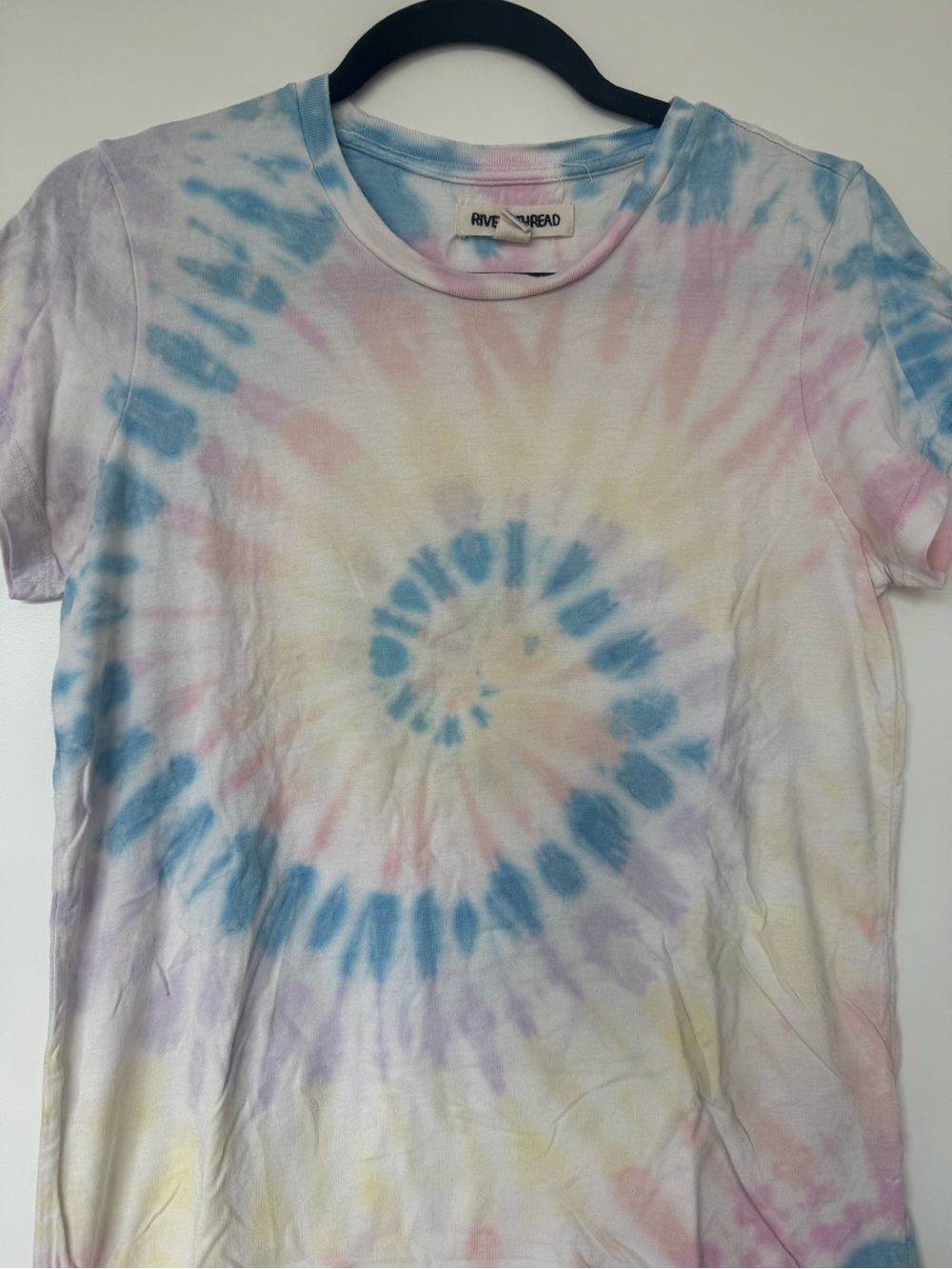 Madewell Pastel Tie-Dye Short Sleeve Tee - Blue, Pink, Yellow